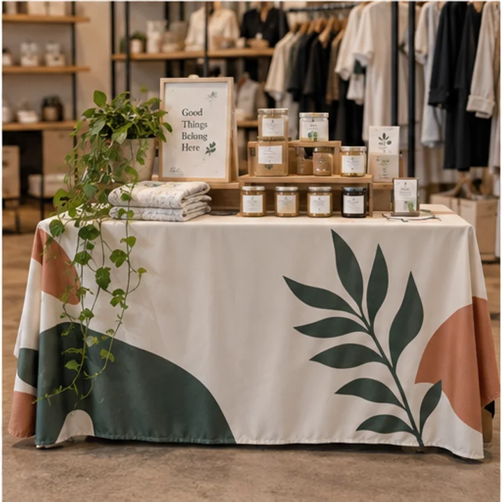 Fabric Sign: create a soft display - Supported retail display