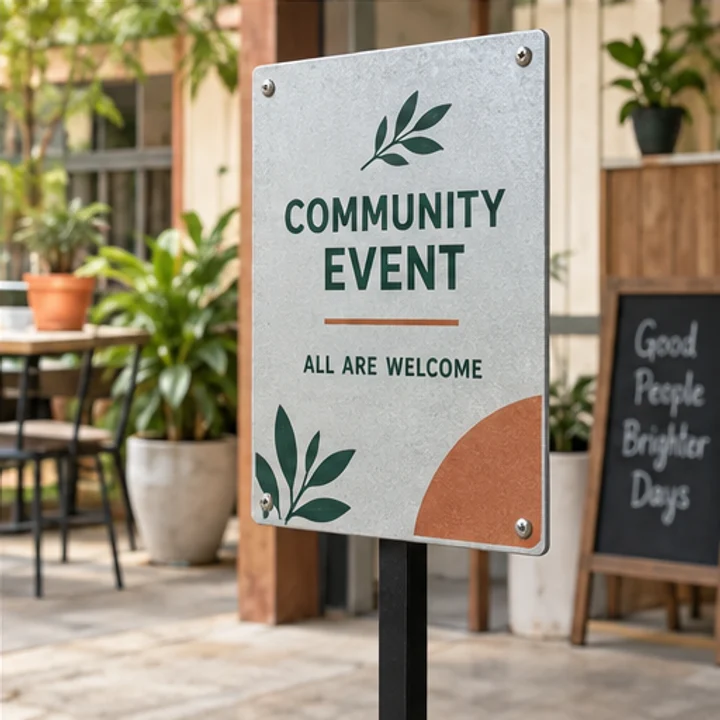 1.5mm Galvo Steel: make a reusable panel - Supported event information sign