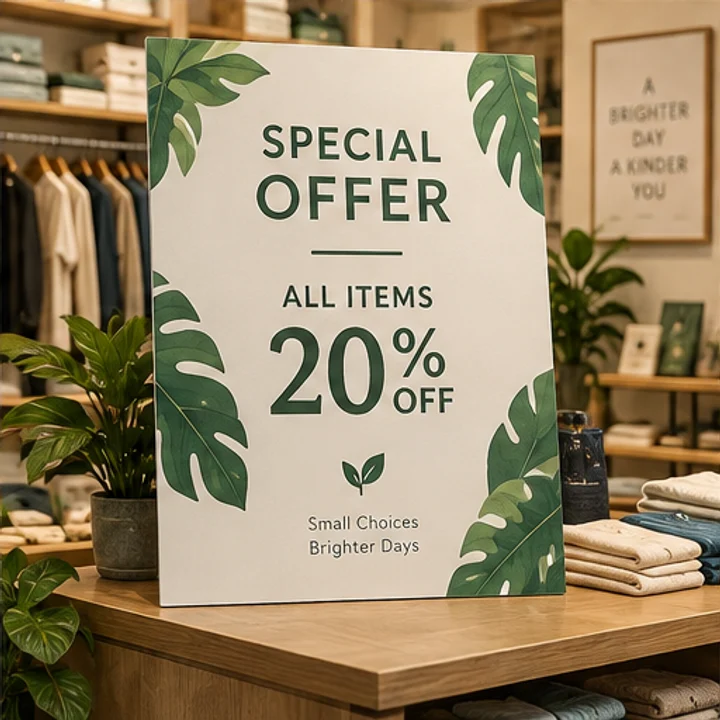 KT Board: show a promotion - Indoor shop display
