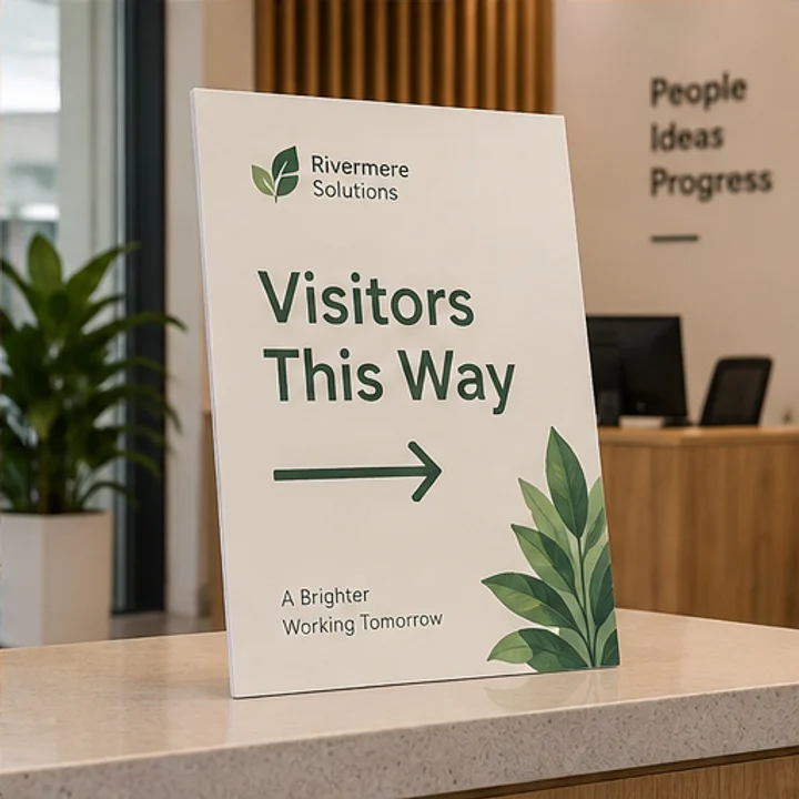 KT Board: guide visitors - Temporary reception directions