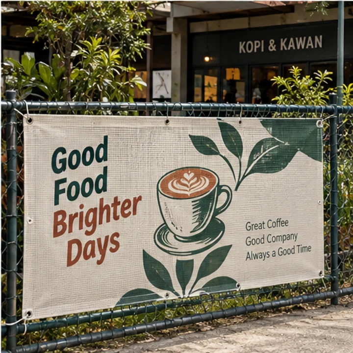 Mesh Banner: promote your business - Outdoor fence display