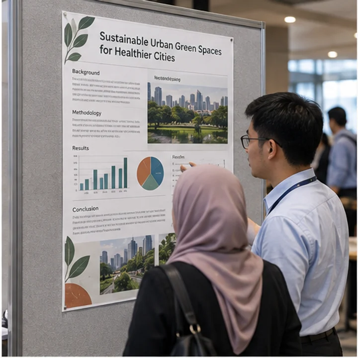 Poster: present research - Conference or academic display panel
