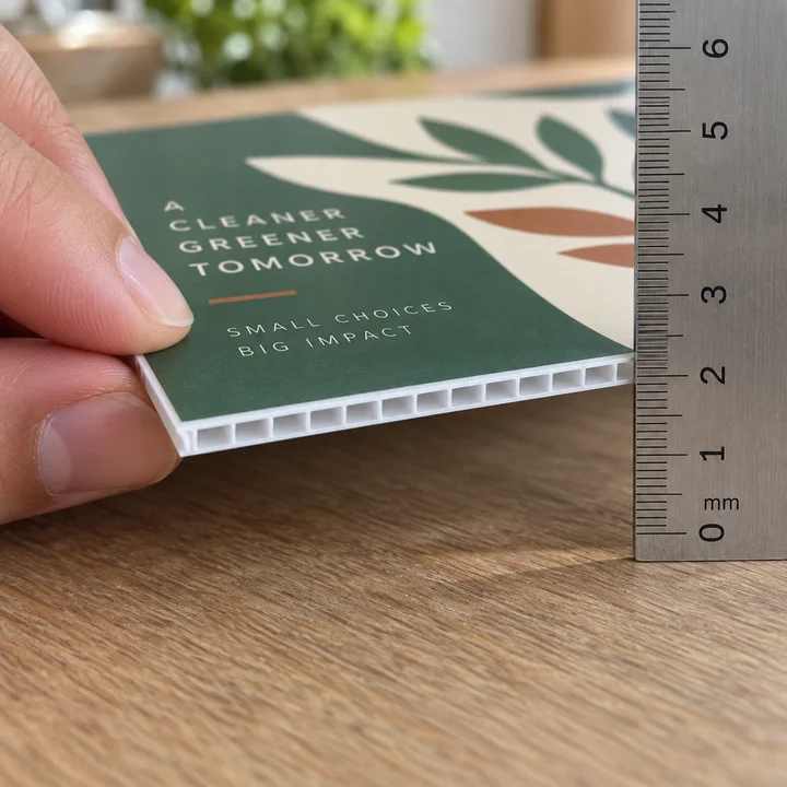 PP Hollow Board 4mm material and construction illustration