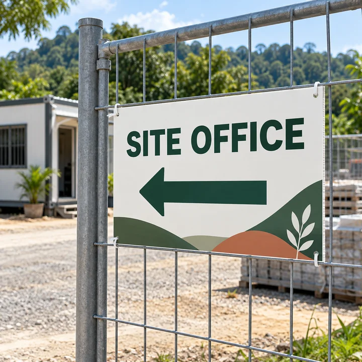 PP Hollow Board 4mm: mark a temporary area - Supported site or work-zone notice