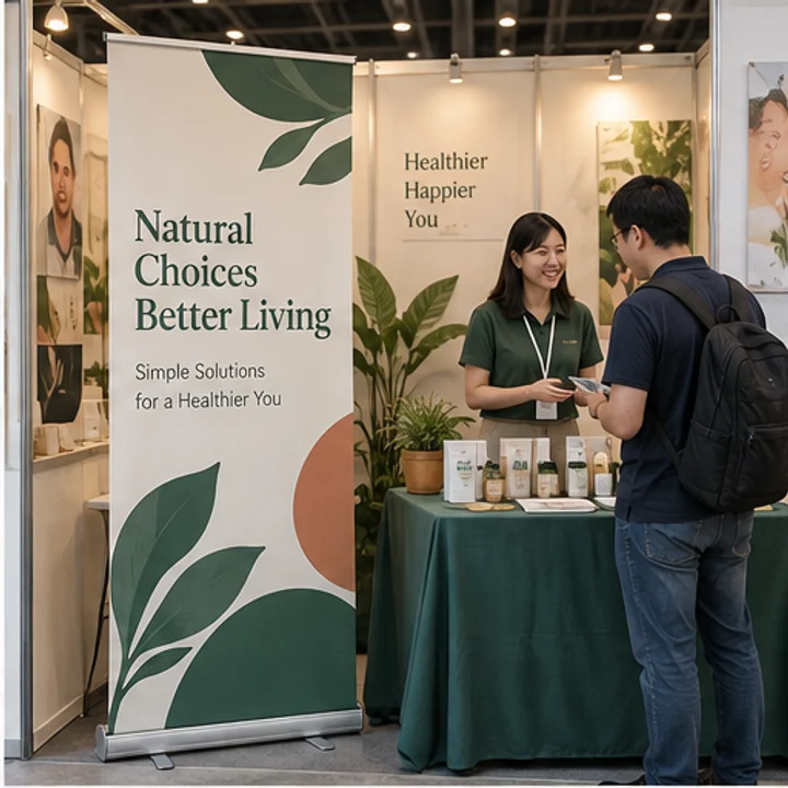 Roll-up Banner: explain your offer - Exhibition booth