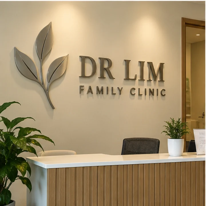 Stainless Steel Box Up Letters: add a practice name - Clinic reception
