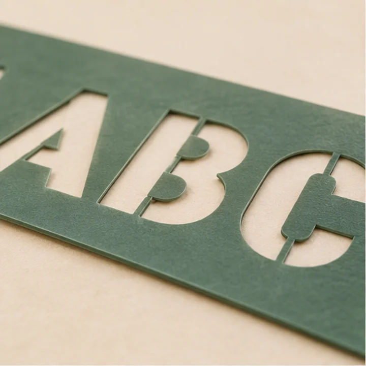 Stencil Plate material and construction illustration