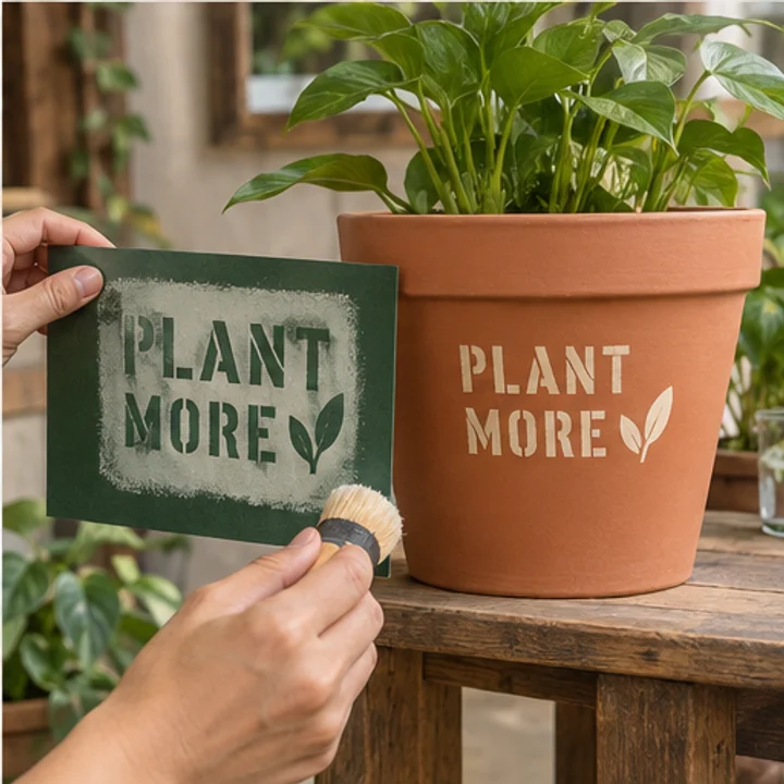 Stencil Plate: personalise a project - Home craft surface