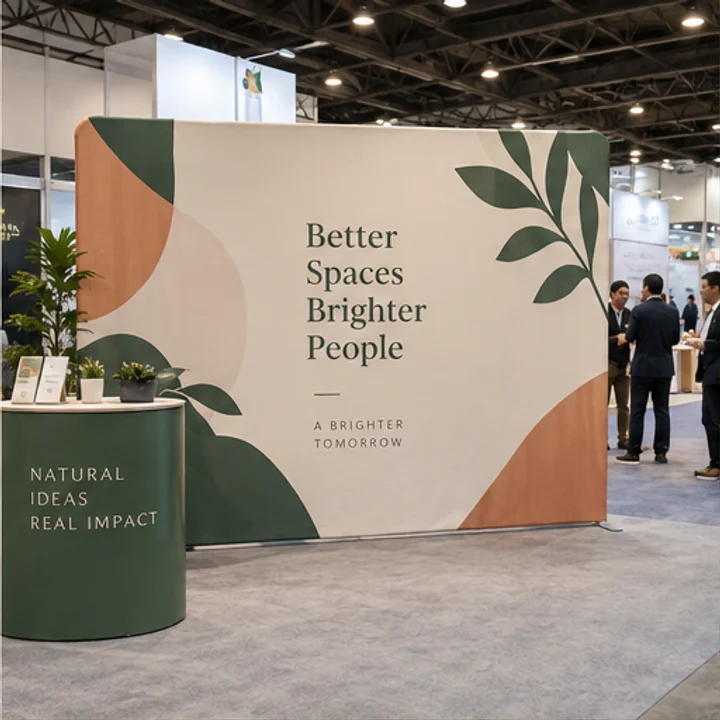 Straight Fabric Backdrop: build a booth background - Exhibition hall