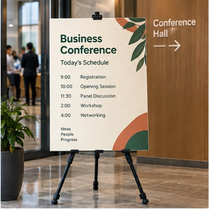 Tripod Board: display a schedule - Conference entrance