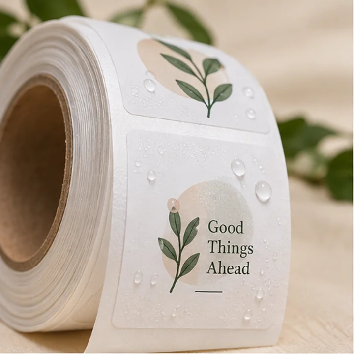 Waterproof Label Sticker material and construction illustration