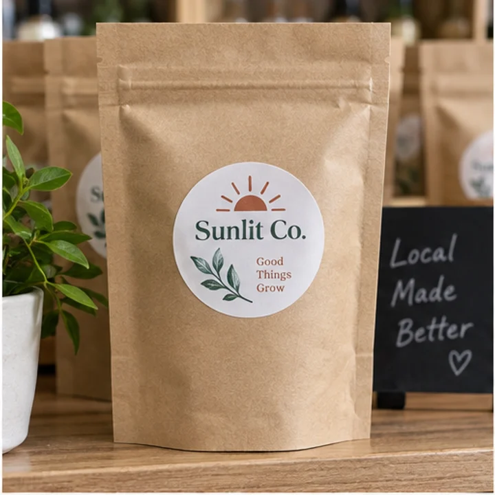 White Sticker: label products - Retail packaging