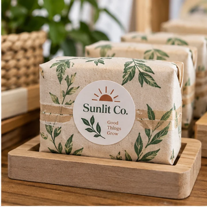 White Sticker: add your brand - Handmade product packs