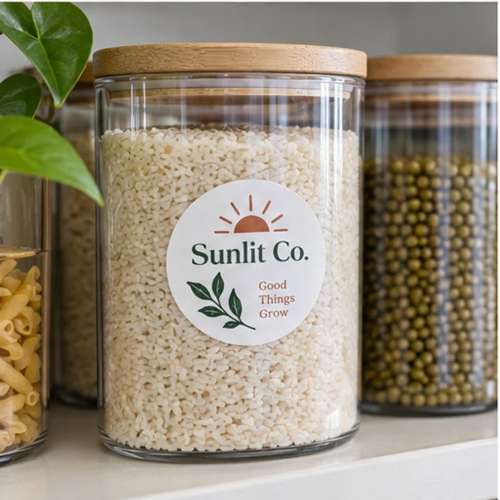 White Sticker: organise supplies - Storage containers