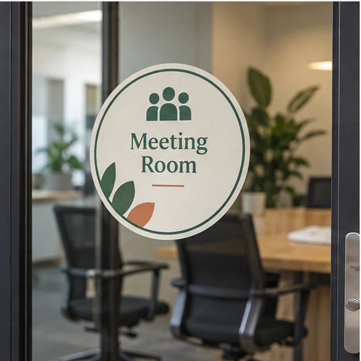 Window Sticker: mark meeting rooms - Glass room doors